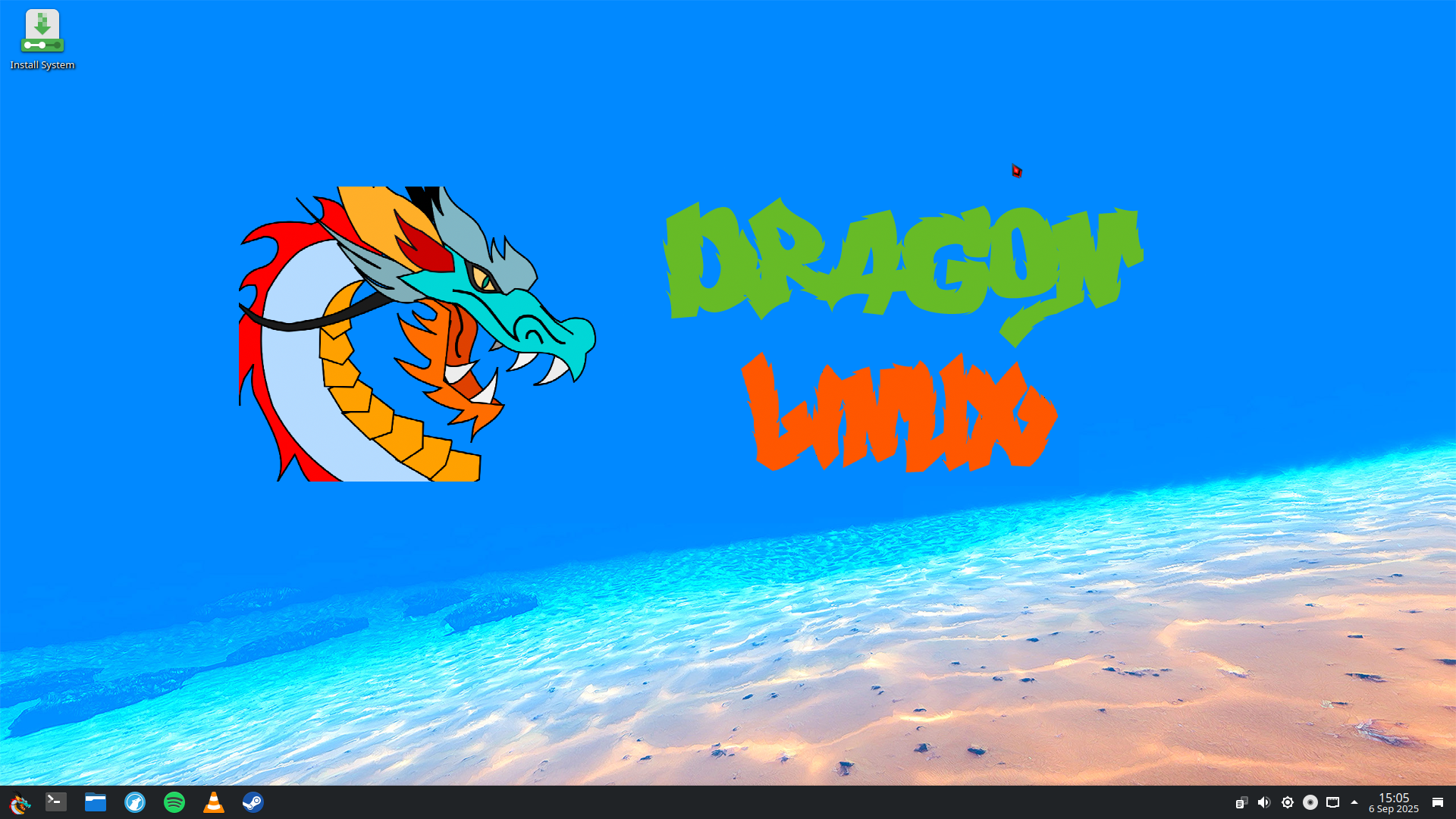 Dragon Linux on a laptop